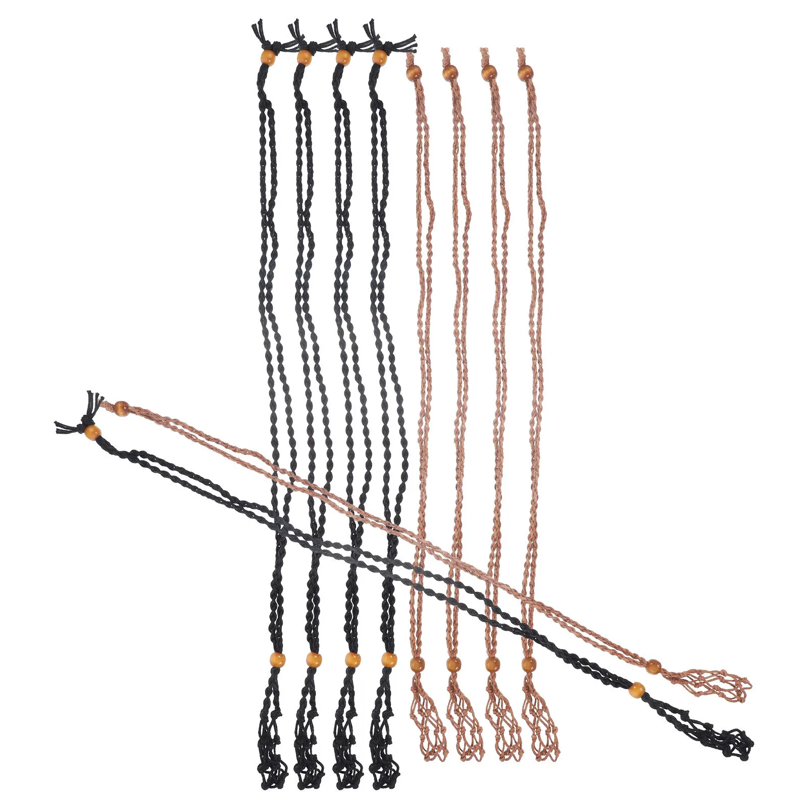 10 قطعة قلادة كريستال حجر قفص المنسوجة المعاوضة قابل للتعديل قلادة حامل الرجعية قلادة الحبل DIY بها بنفسك لوازم هدية #2