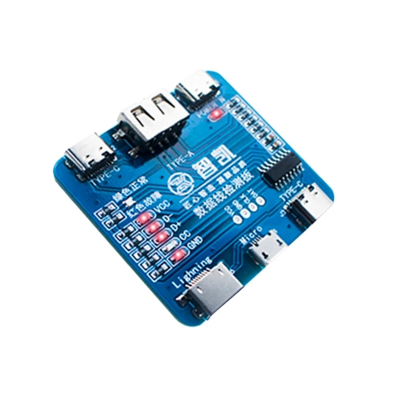 USB Cable Tester, Dados Fio Teste Fixture- Precise Tipo-C/IOS/Micro-USB Cabo USB Triad- Tester