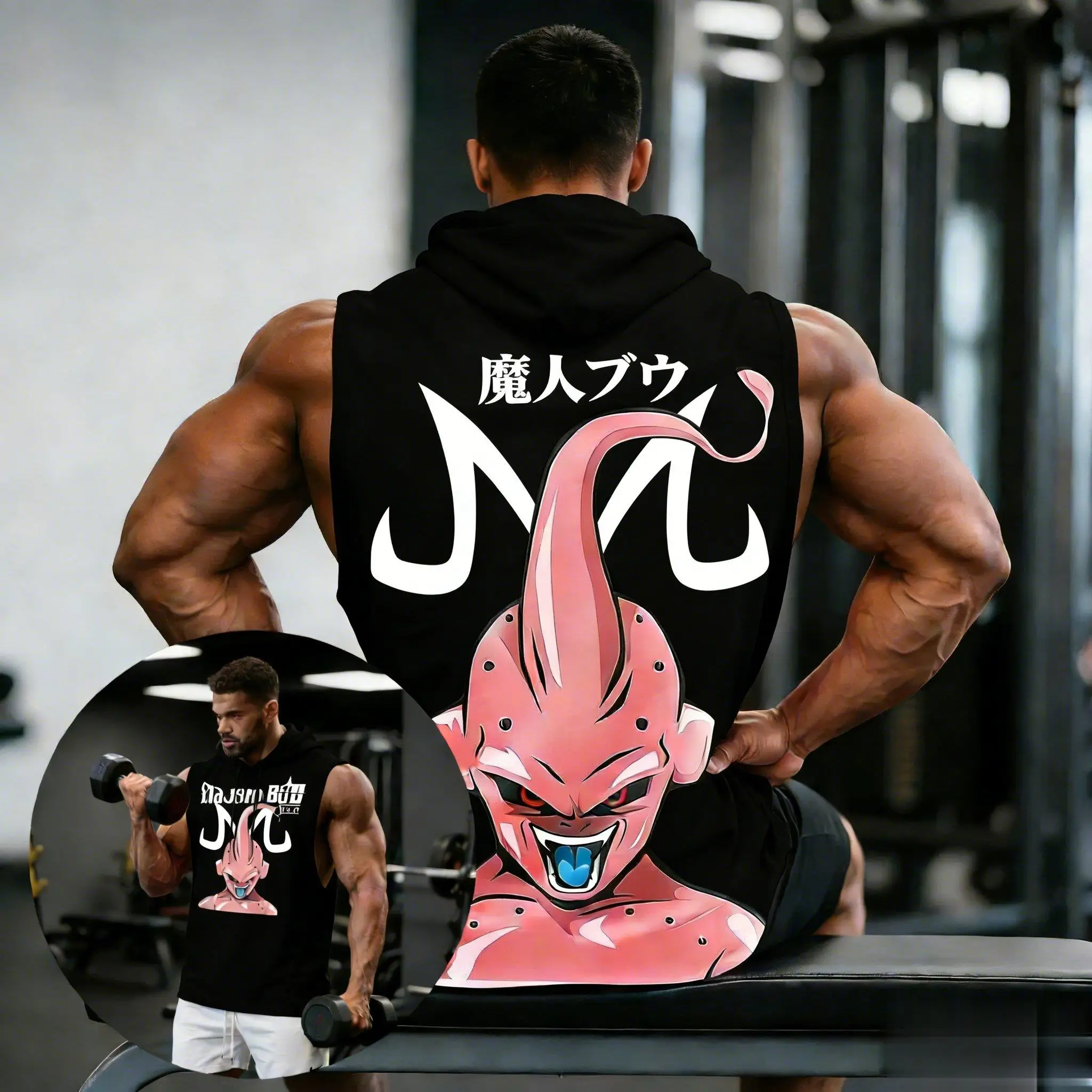 Dragon Ball Majin Buu Anime Tank Top Men Fitness Sleeveless Muscle Tee Gym Workout Vest Cartoon Print Streetwear Casual 2026