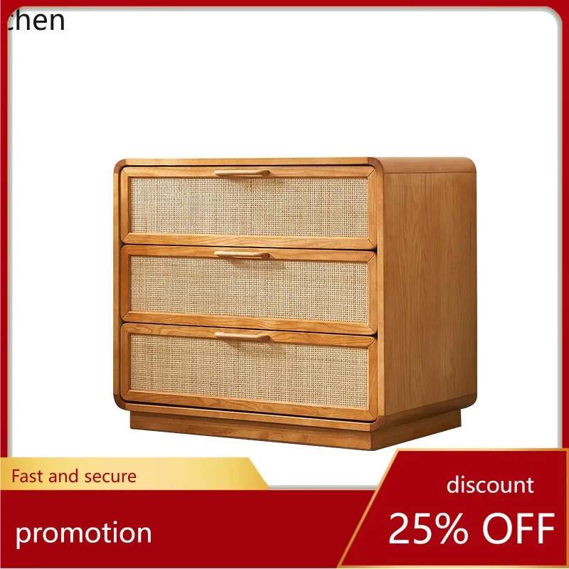 

ZML Solid Wood Three Four Five Chest of Drawers Bedroom Multi-Functional Bedside Cabinet casual Modern Storage Cabinet