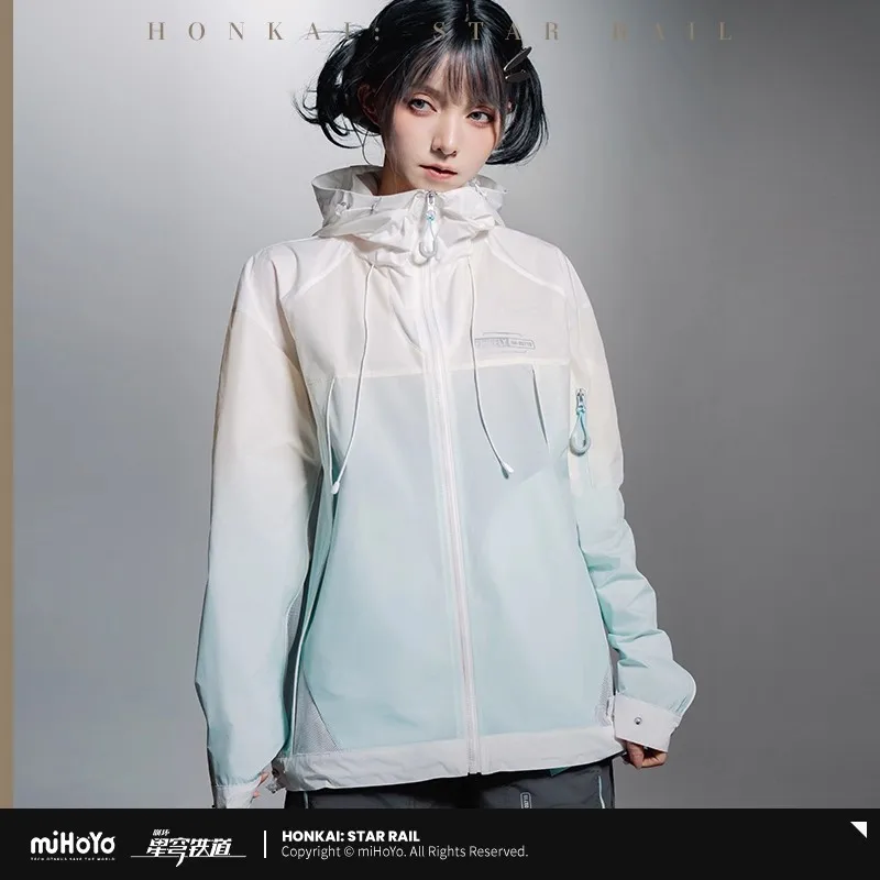 Honkai Star Rail Liuming Tema Impressão Série Proteção UV Casacos Leve Verão Casual Moda Casaco Protetor Solar