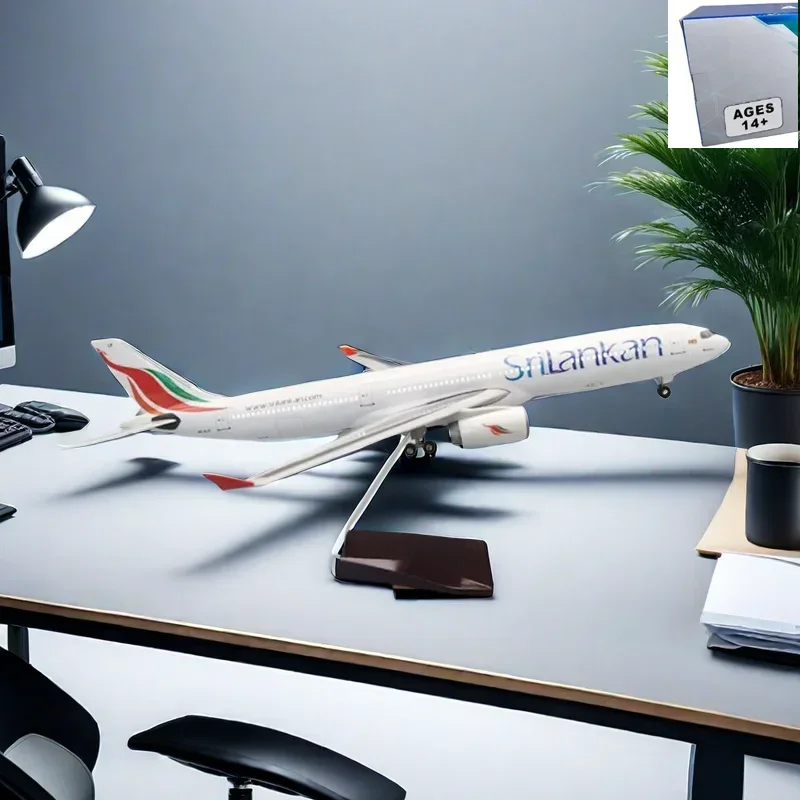

47CM 1:135 Scale 330 A330 Model SriLankan Sri Lankan Airlines Airway W Base Wheel Resin Plastic Assembly Aircraft Plane Toy