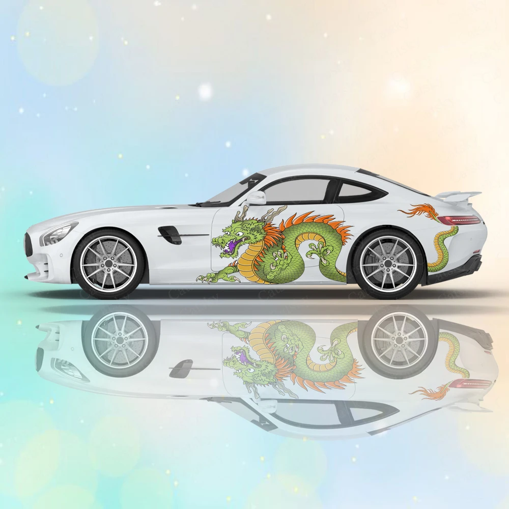 

Dragon Painted Animal Car Decal Car Spray Paint Large Vehicle Graphic Sidecar Universal Size Car Long Stripe Decal Sticker