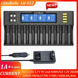 Liitokala Lii-S12 Lii-PD2 Lii-PD4 18650 Battery Charger For 3.7V 9V 26650 26670 18350 16340 18500 14500 1.2V NI-MH/CD AA  AAA