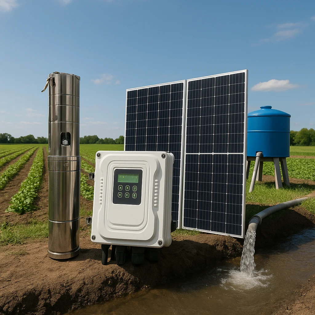 Outdoor Waterproof 48V Stainless Steel Solar Powered Submersible Water Pump for High Pressure Well & Agriculture Irrigation