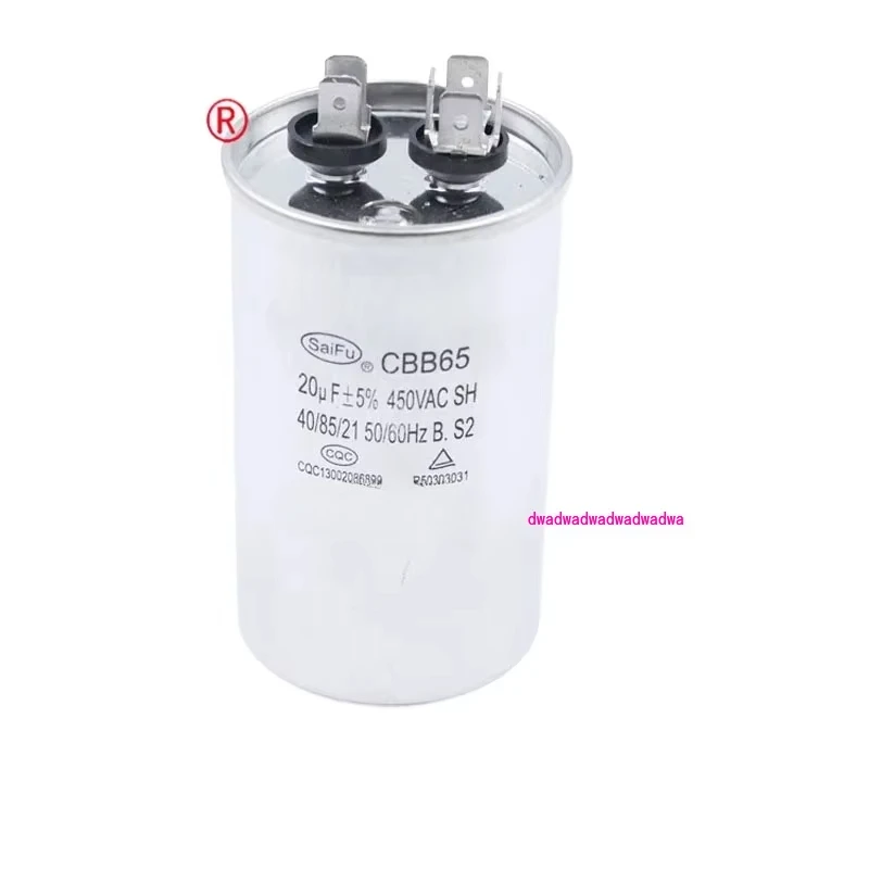 Manufacturer supply capacitor CBB65-20uF 450v compressor capacitor