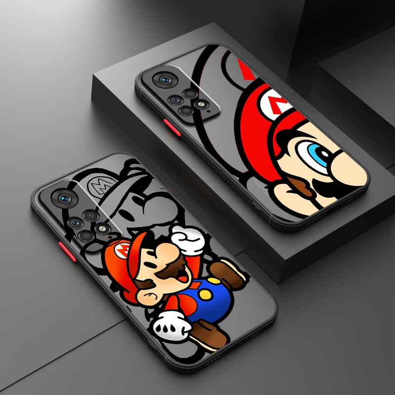 

Mario Cool Cute Cartoon Frosted Translucent For Redmi 8 8A 9A 9C 9AT 9 9T 10X 10A 10C 10 11A 12C 12 13C 5G Cover Phone Case