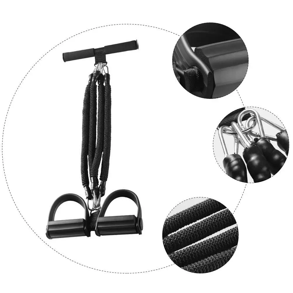 

Fitness Pedal Premium Nbr Tpe PP Material Comfortable Handles Home Gym Yoga Resistance Band Waist Slimming Pull Rope Elastic