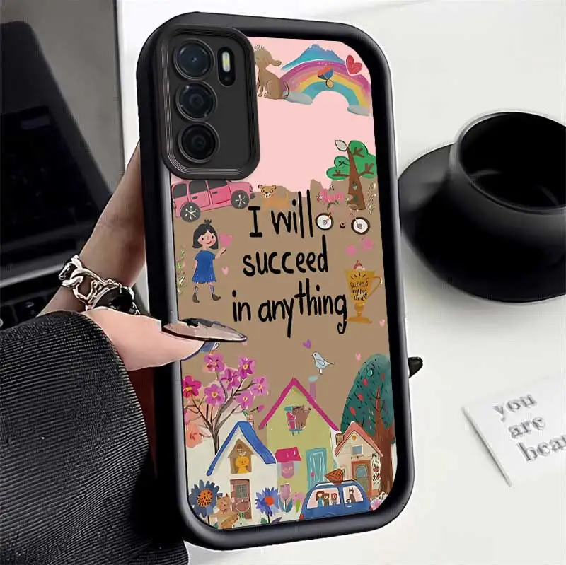 A54S Positive Dreams Sky Eye Ladder Phone Case For OPPO A54 A52 A38 A36 A35 A33 A32 A31 A18 A17 A16 A15 A12 A9 A8 A5S A1 Cover