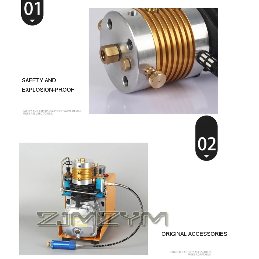 Imagem -04 - Universal High Pressure Inflation Pump Head Bomba de ar de Cilindro Único Cabeça Repair Parts Grupo 30mpa