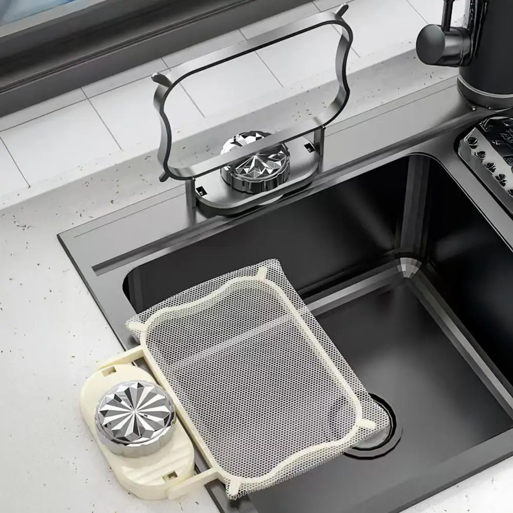 Suction Cup Sink Strainer Drying Rack Foldable Countertop Drain Basket Space-Saving Water Filter For Home Organization