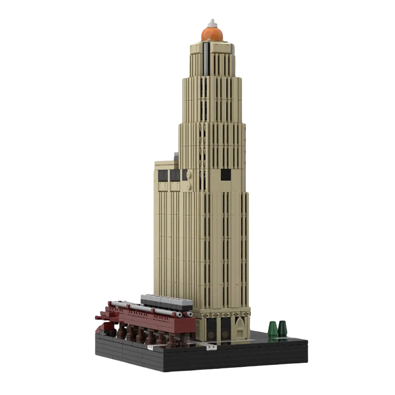 Benutzerdefinierte MOC Bausteine Spielzeug Wolkenkratzer Serie Randolph Tower Modell im Maßstab 1:650 797 Stück Kreative Weihnachtsgeschenke