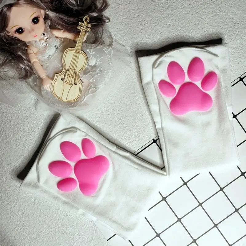 40GC Stoking Paw Tinggi Atas Lutut Cosplay Bantalan 3D untuk Wanita