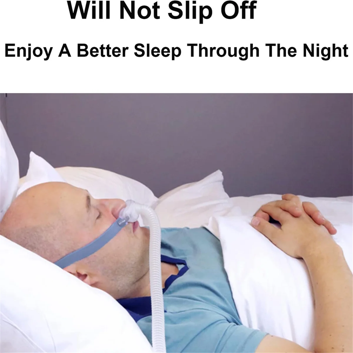 ABGN 2 حزمة P10 استبدال أغطية الرأس CPAP، أغطية الرأس لوسادة الأنف P10 CPAP قناع الأشرطة 6 مقاطع التعديل