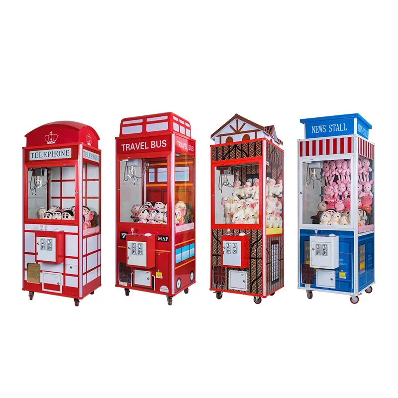 Lifun Factory Cheap Wood Crane Claw Game Machine Coin Operated Toy Vending Crane Doll Claw Game Machine With Bill Acceptor