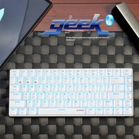 Ajazz Ak33 Bluetooth 5.0 Dual Mode Mechanical Keyboard 82 Keys Monochrome Backlit Ergonomic Full Key Non-Impact Gaming Keyboard