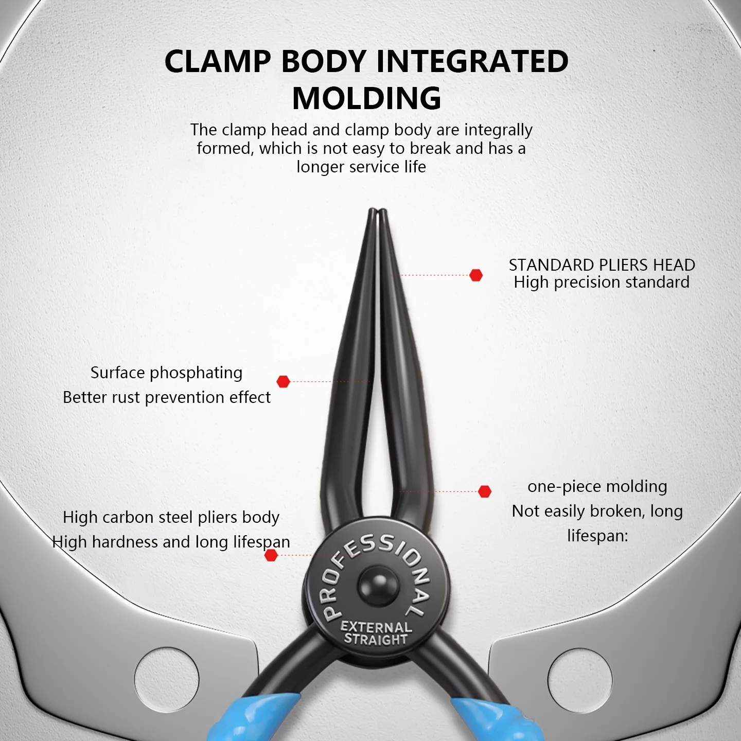 7 Inch Heavy Duty Circlip Pliers Straight Elbow Type Snap Ring Pliers Anti-slip Handle Elbow Circlip For Motorcycle Repair Tool - view 5