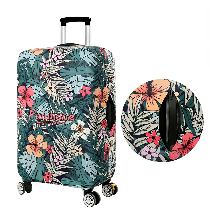 Bagage Beschermhoes Bloem Verdikking Reizen Cover Trolley Koffer Cover Elastische Slijtvaste Rolling Travel Accessoires