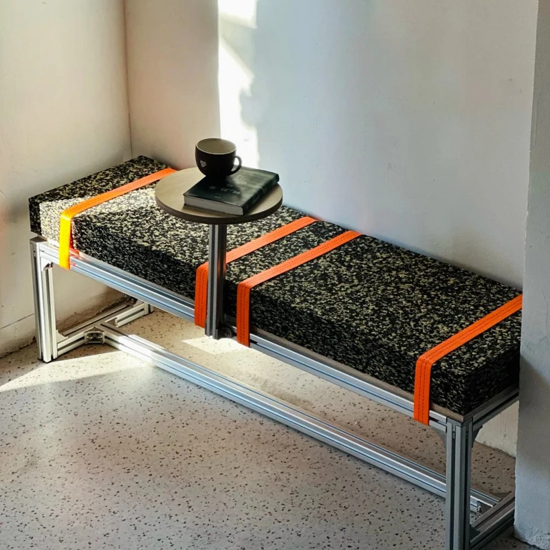 Aluminum profile coffee table bench, coffee milk tea shop leisure stool