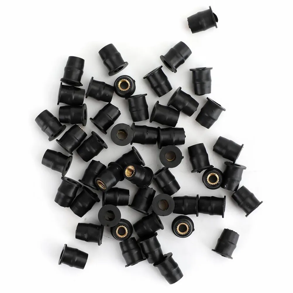 

10Pcs M5 Rubber Well Nuts Reliable Motorcycle Windscreen Nut Replacement Parts Motorcycle Fastener Accessories