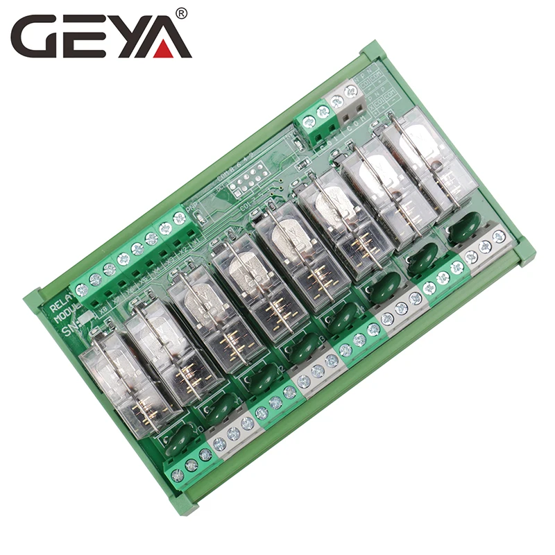 GEYA NG2R 8 Channel Relay Board 12V 24V Relay Board Remote Control Relay Module AC DC 1NO1NC
