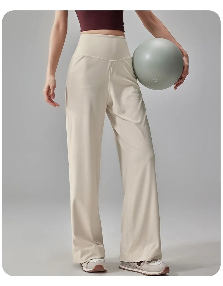 Yoga Pants For Short Woman Women Yellow Exposure Ankle Personality Stretchable Outside Wearing Bohemia Warmer S Korea Splicing