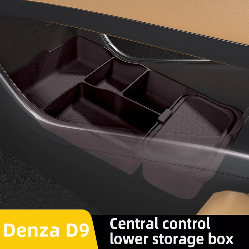 

For Denza D9 2024 2025 Storage Box Center Armrest Hidden Box Cup Holder Organizer Interior Accessories