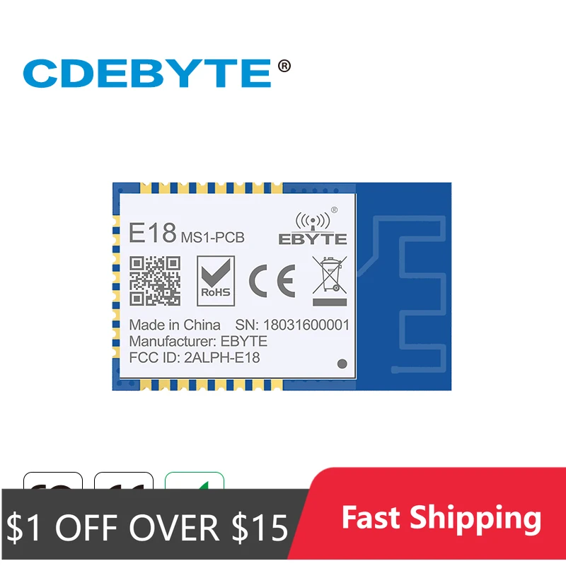 CC2530 Zigequation Tech 8051 MCU CDEBYTE E18-MS1-PCB 2.4GHz IO Ad Hoc Mesh Network Router Terminal Coordinator Wirelsynchronization Transcsec