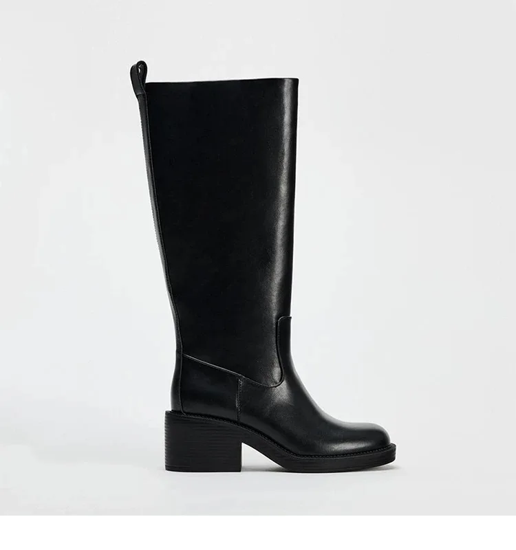 

Fall Winter Thi Bot round Toe High Top Knight Boots Women's Faion Boots Comfortable All Season Synthetic Leather