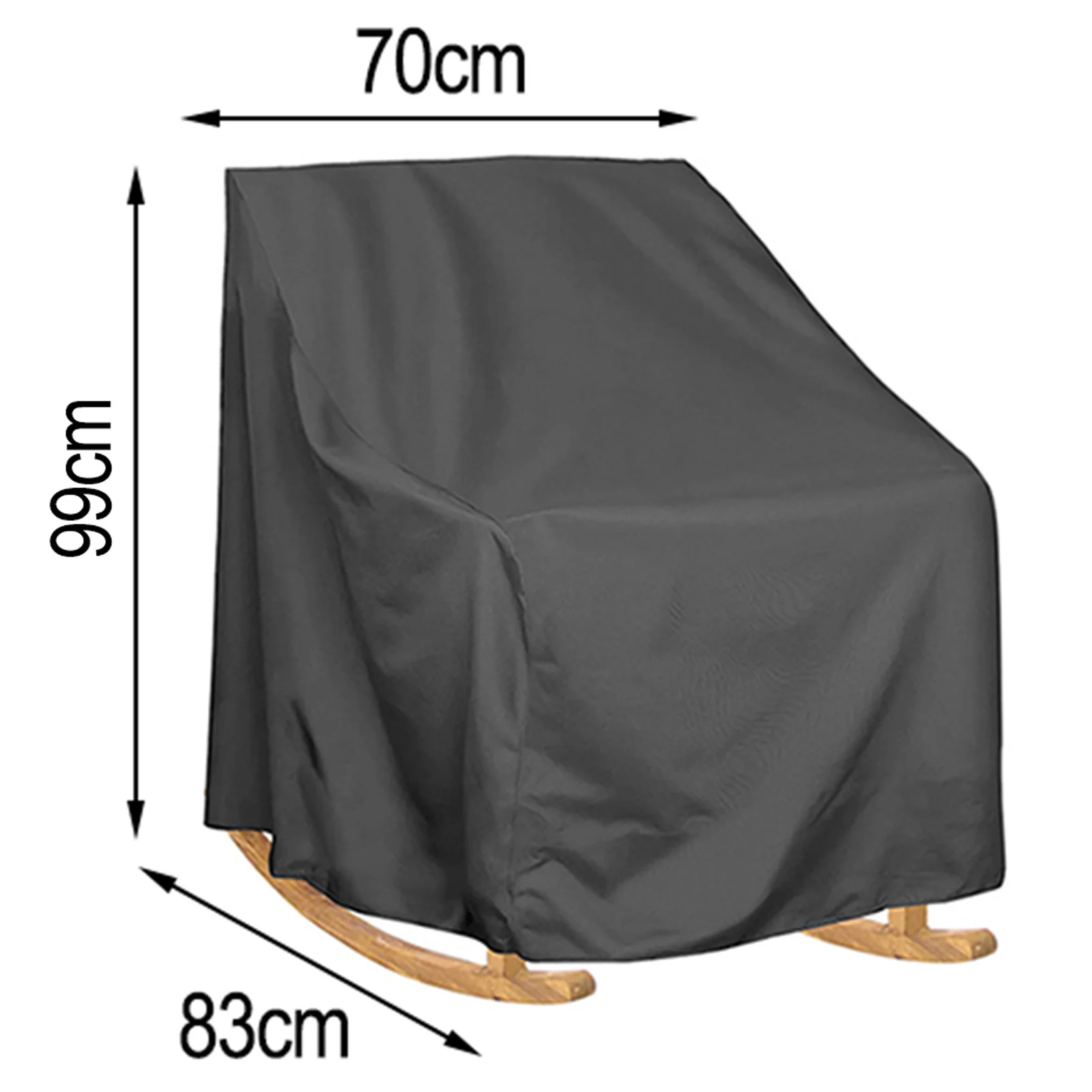 Black Outdoor Chair Cover Anti-dirt Patio Chair Cover Ripstop Fabric for UV Resistant Weather Shield Weatherproof Design