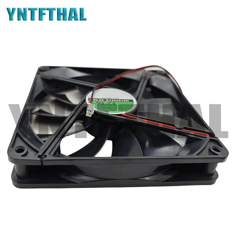 Praça Cooler Fan, Ventilador de Refrigeração, Brand New, DC12V, 0.33A, 135 milímetros, S1352512H, RL4Z Chassis, 2PINS