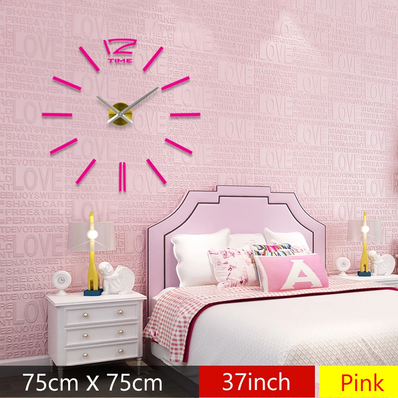 2021 new fashion 3D big size wall clock mirror sticker DIY wall clocks home decoration wall clock meetting room wall clock