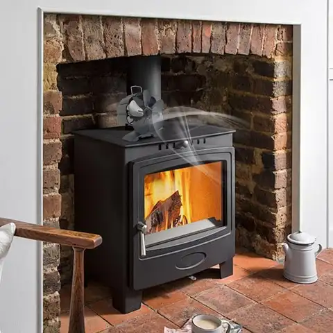 Wood Burner Stove Fan Heat Powered Fireplace Fan For Wood Burning Stove Non Electric Quiet Fireplace Fans Wood Stove Accessories