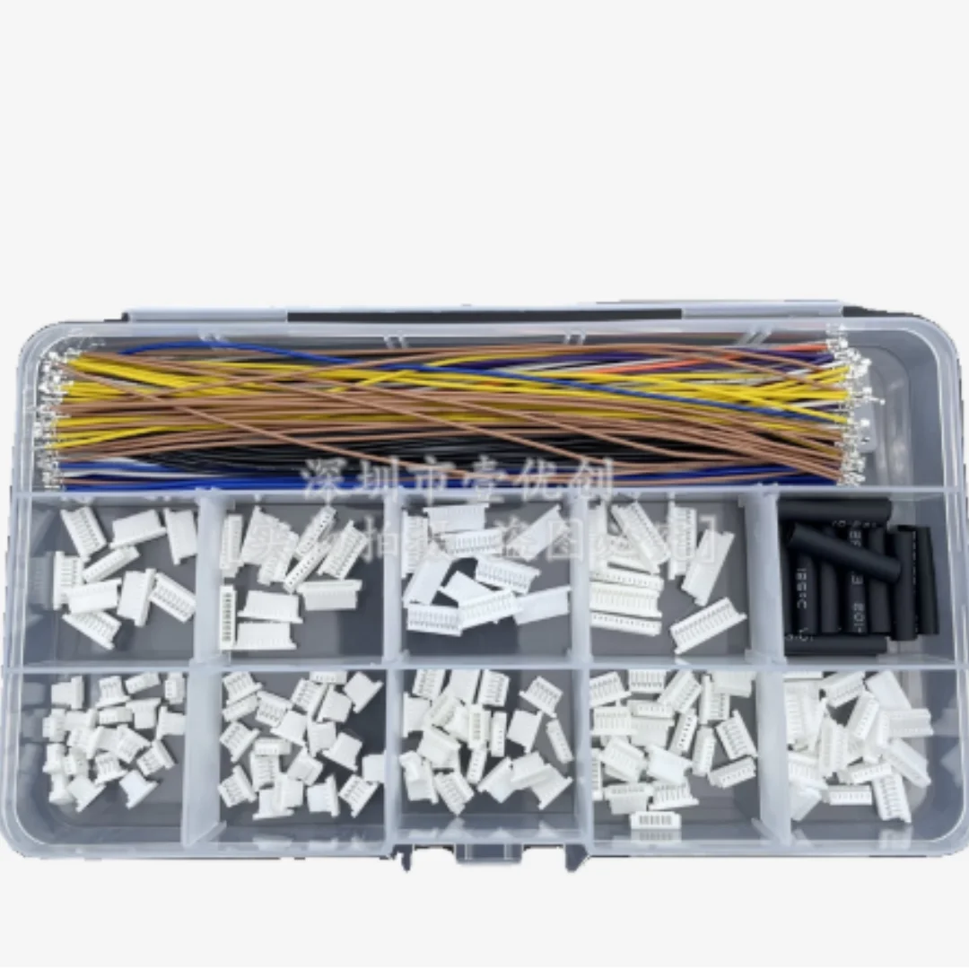 SH1.0 Connector Socket Kit Box, 3/4/5/6/7/8/9/10/12-Pin Outer Housing Cable Crimp Female Terminal Wire