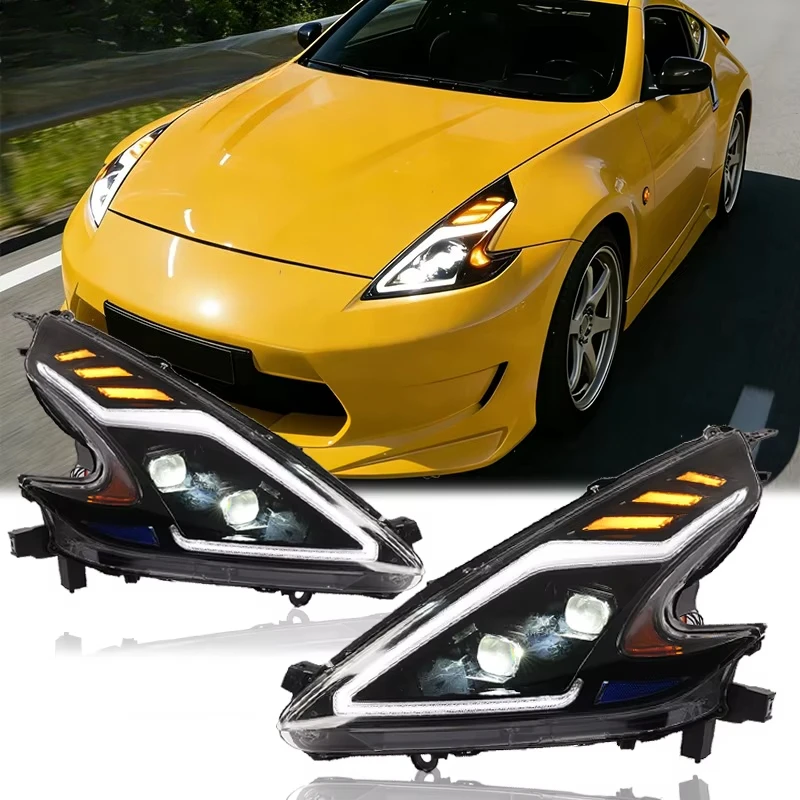 

Suitable forSINDAR Auto LED Headlight Assembly Modified Head Lamp Accessories for Nissan 370Z Fairlady Z Z34 2009-2021 09-21 New