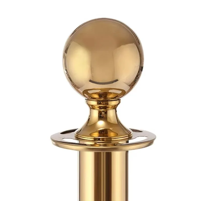 Suitable for traffic crowd control walkways Gold queue bollards Red carpet Velvet rope poles Post station Obstacle struts