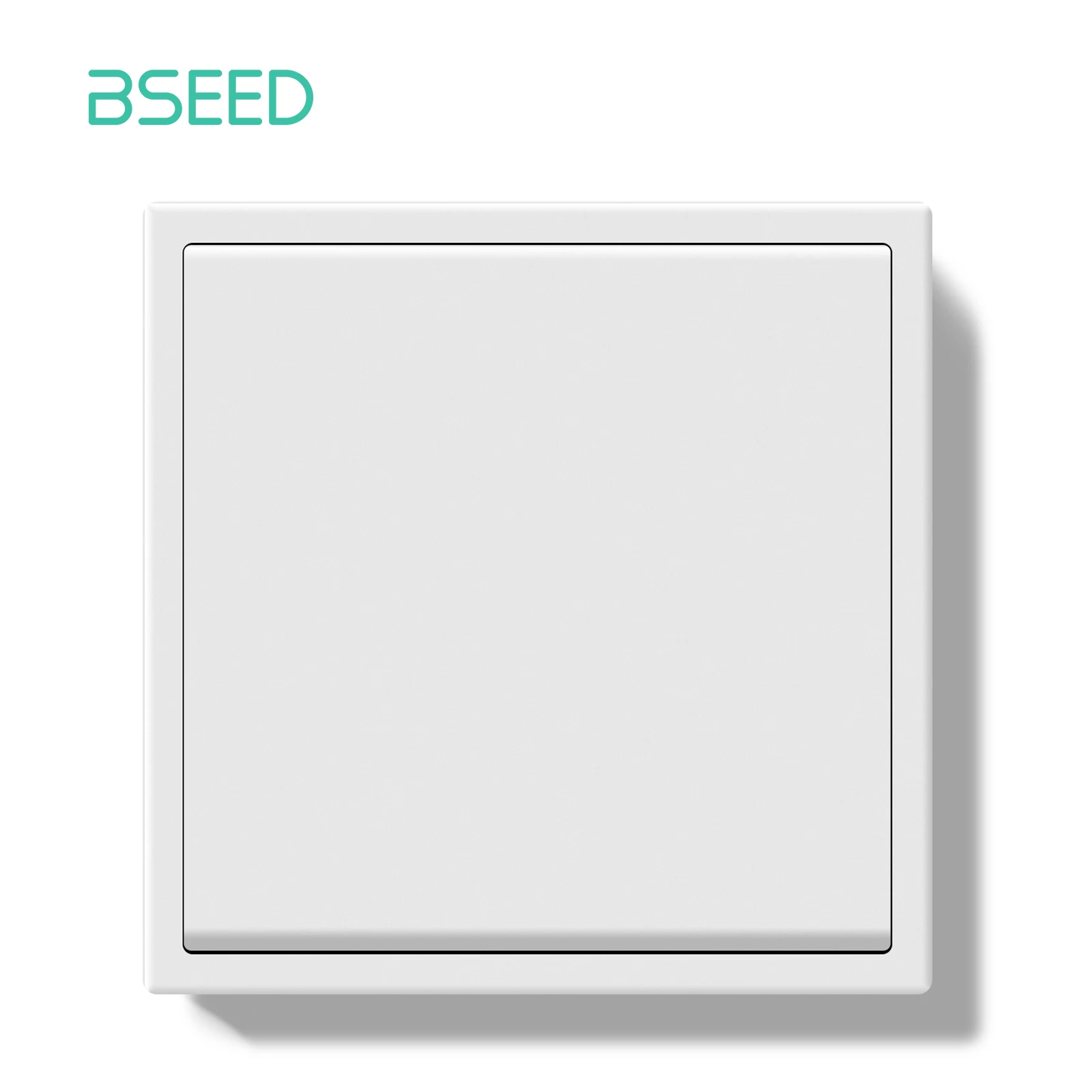 BSEED Mechanical Button Switch 1/2Gang 1Way Wall Light Switch On/Off Wall Switch Plastic Frame 80*80mm Switch