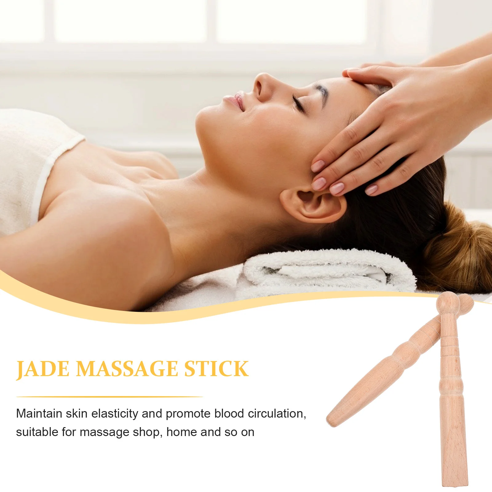 

3Pcs Multi-Function Massage Stick Natural Wood Acupressure Tool for Swelling Relief Ideal for Home Office Travel Daily Use