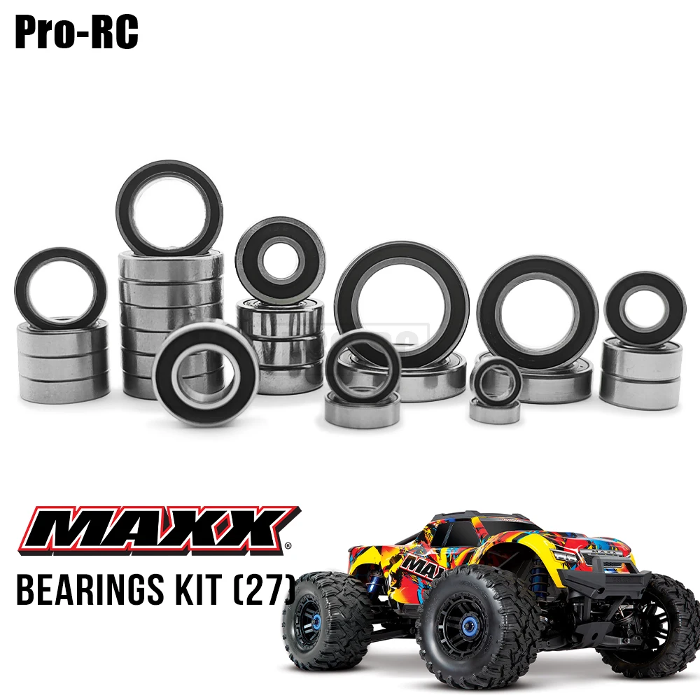 27Pcs Complete Ball Bearings Kit For 1/10 Traxxas MAXX WideMAXX 4S 89086-4 Rc Monster Truck Car Part