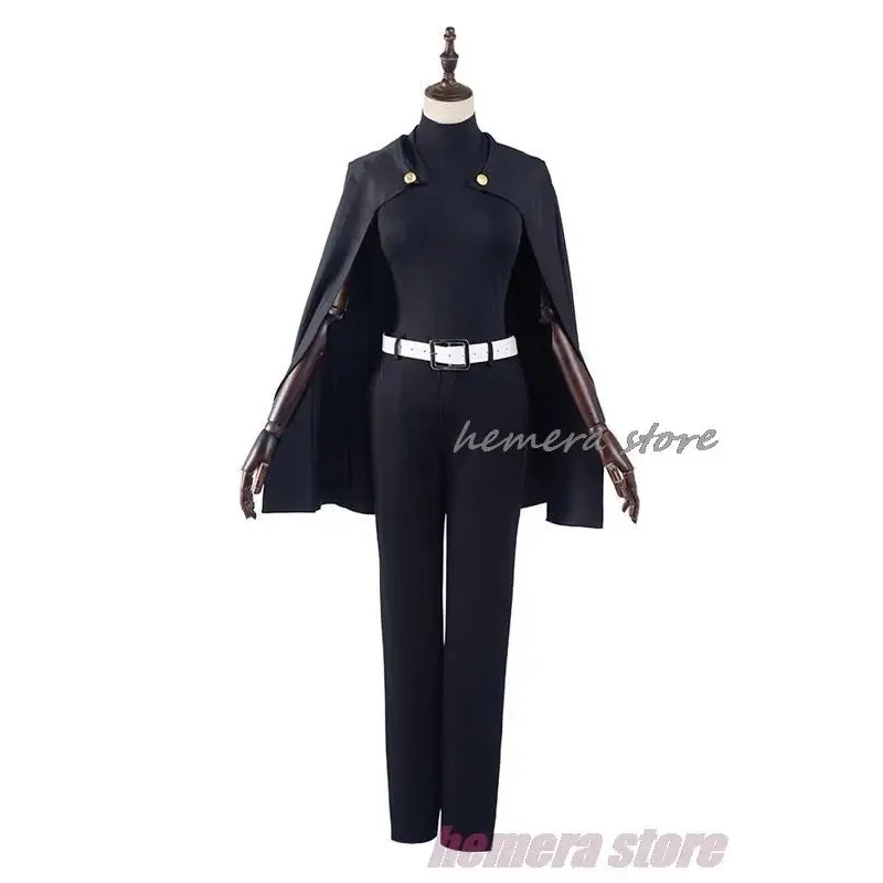 Zenin Maki Cosplay Anime Cos Season 2 Costume Wig Dark Blue Cloak Glasses Tattoo Green Short Wig Shibuya Incident Arc