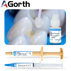 1Pcs Orthodontic Adhesive Self-Cure Paste 3.5g Self-Cure Primer 10ml Universal Etchant 5ml Dental Adhesive For Bonding Brackets
