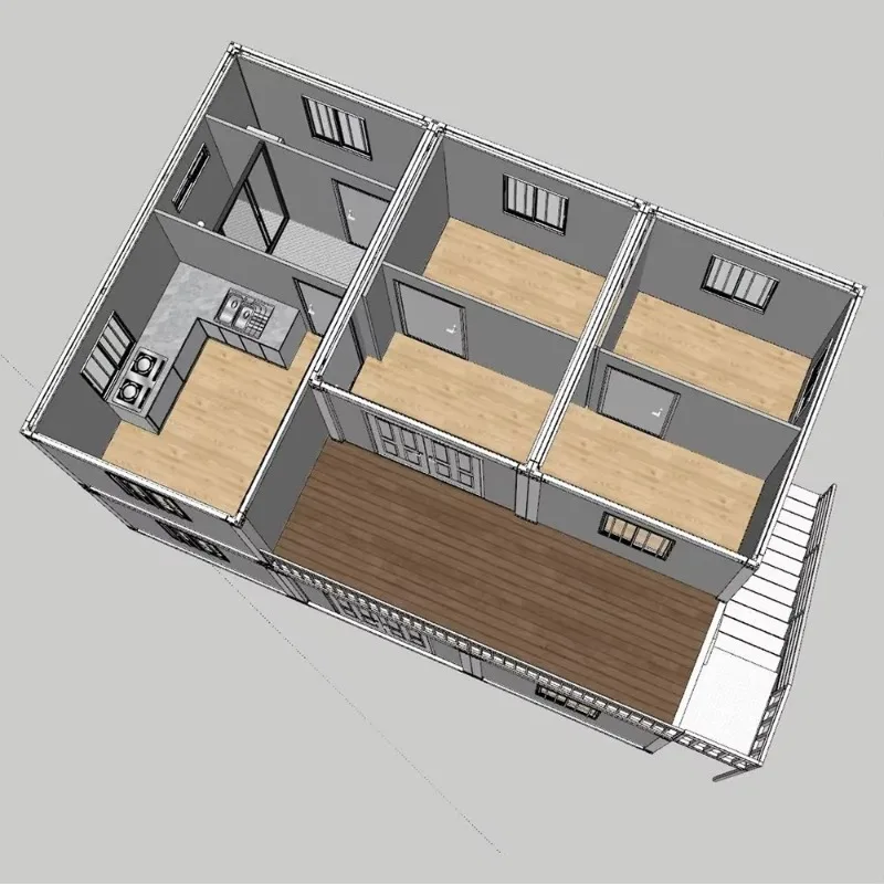 Customized Luxury 20ft Mobile Home Hotel Modular Portable Tiny House Prefab Villa House Luxury 4 Bedroom Container House