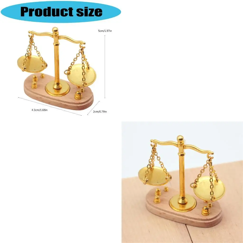 

J2HD Detailed Retro Balance Scale Model 1/12 Scale Perfect for Miniature Collectors and Displays