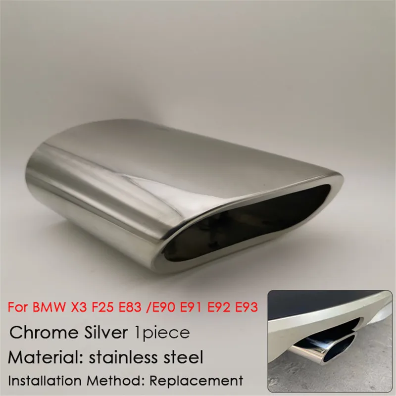 For BMW X3 E83 F25 3 Series E90 E91 320d 318d 318i E92 E93 Car Styling Accessories Rear Tail Throat Exhaust Pipe Muffler Cover