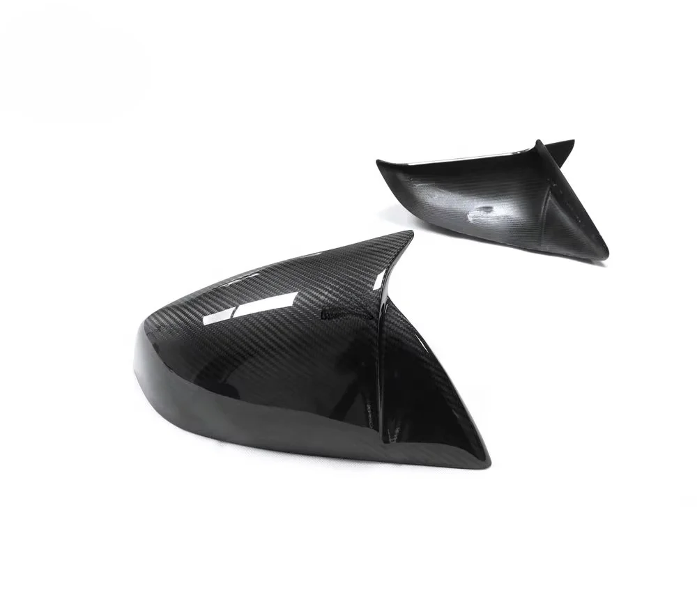 

ZAIQU Model S Dry Carbon Fiber Mirror Cover Stick on M LOOK for Model S 2014-2020 Side Door Mirror Caps Casing