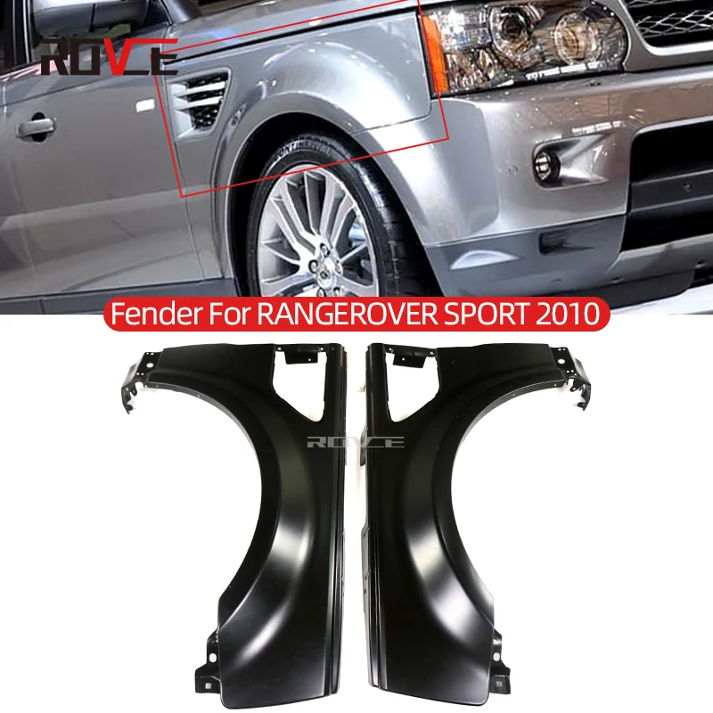 ROVCE Car Front Side Fenders For Land Rover Range Rover Sport 2010-2013 L320 Unpainted Style Car Accessories