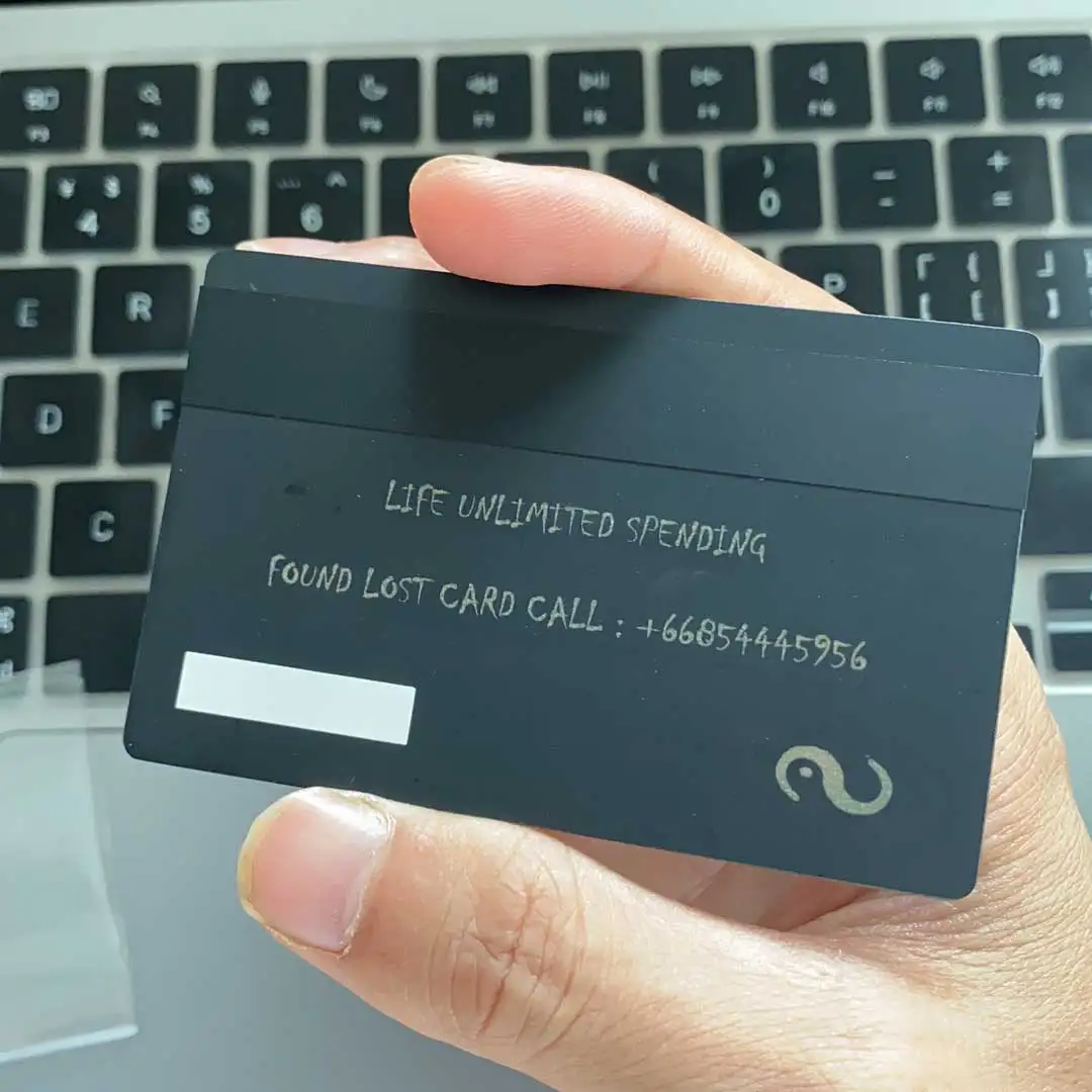 customized laser and uv print 4442 small chip slot contactless payment Dual Interface NFC Metal Card With antenna build-in