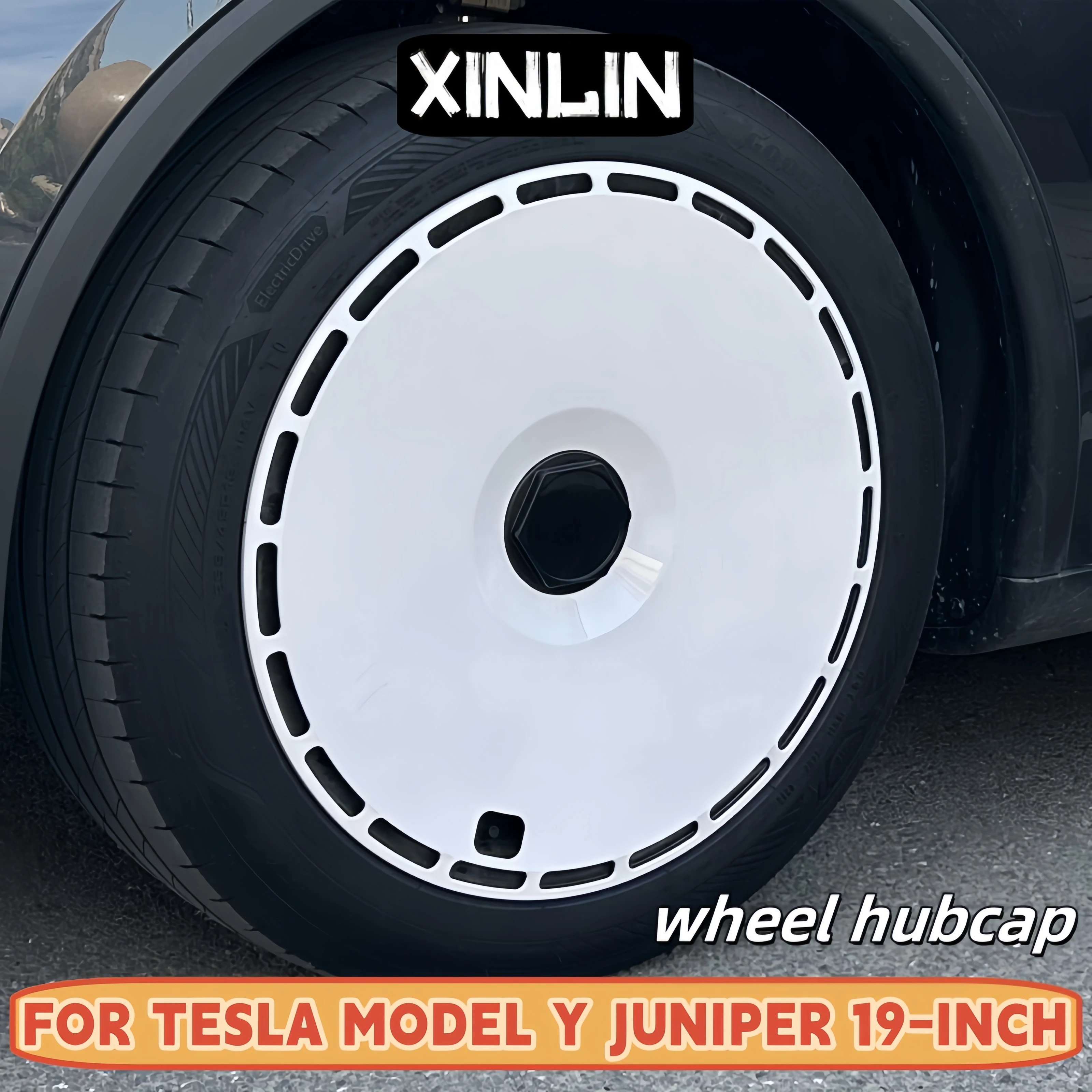 

4PCS HubCap 19 Inch Wheel Caps Automobile Performance Replacement Hub Cap Full Rim Cover Accessories For Tesla Model Y Juniper