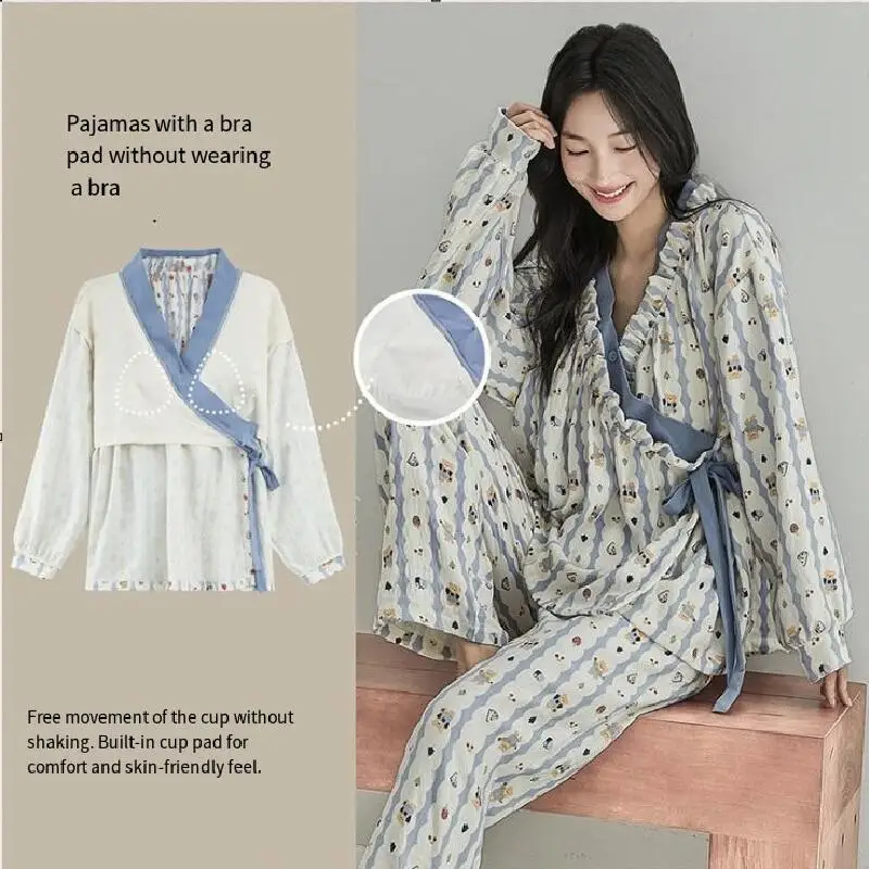 

Women's Clothing Pajamas Four Seasons Thin Version New Product Comfortable Keep Warm Sleep Bathe Outdoors At Home Exquisite