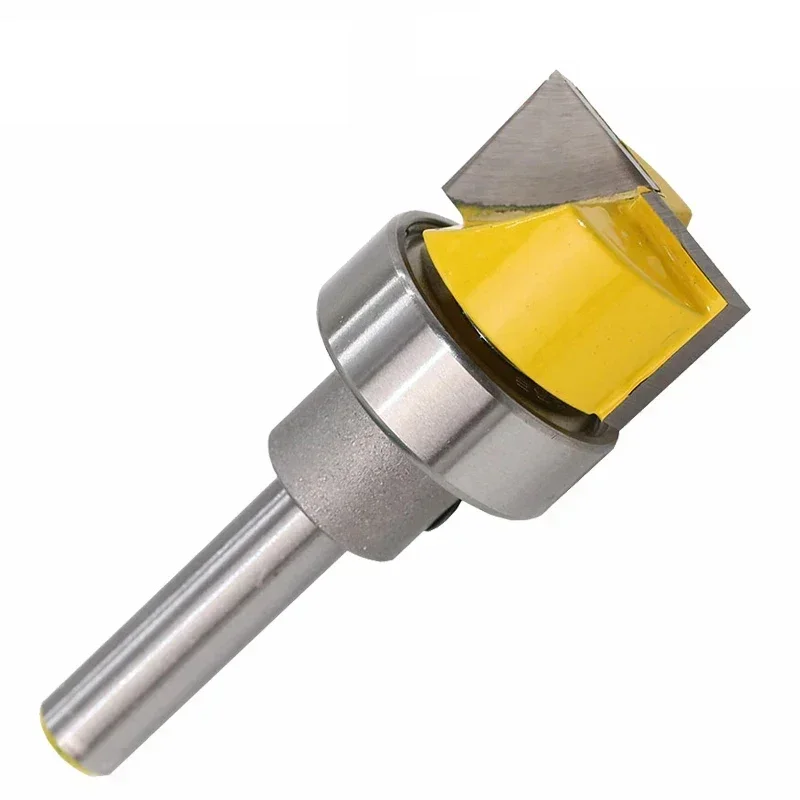 

1pc 1/4 Shank STR. Bottom Tip with Bearing Square Groove Profile Carving Router Bit Door Wood Panel Cutter Knife